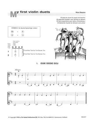 My First Violin Duets - Nico Dezaire - Partition - Violon